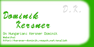 dominik kersner business card